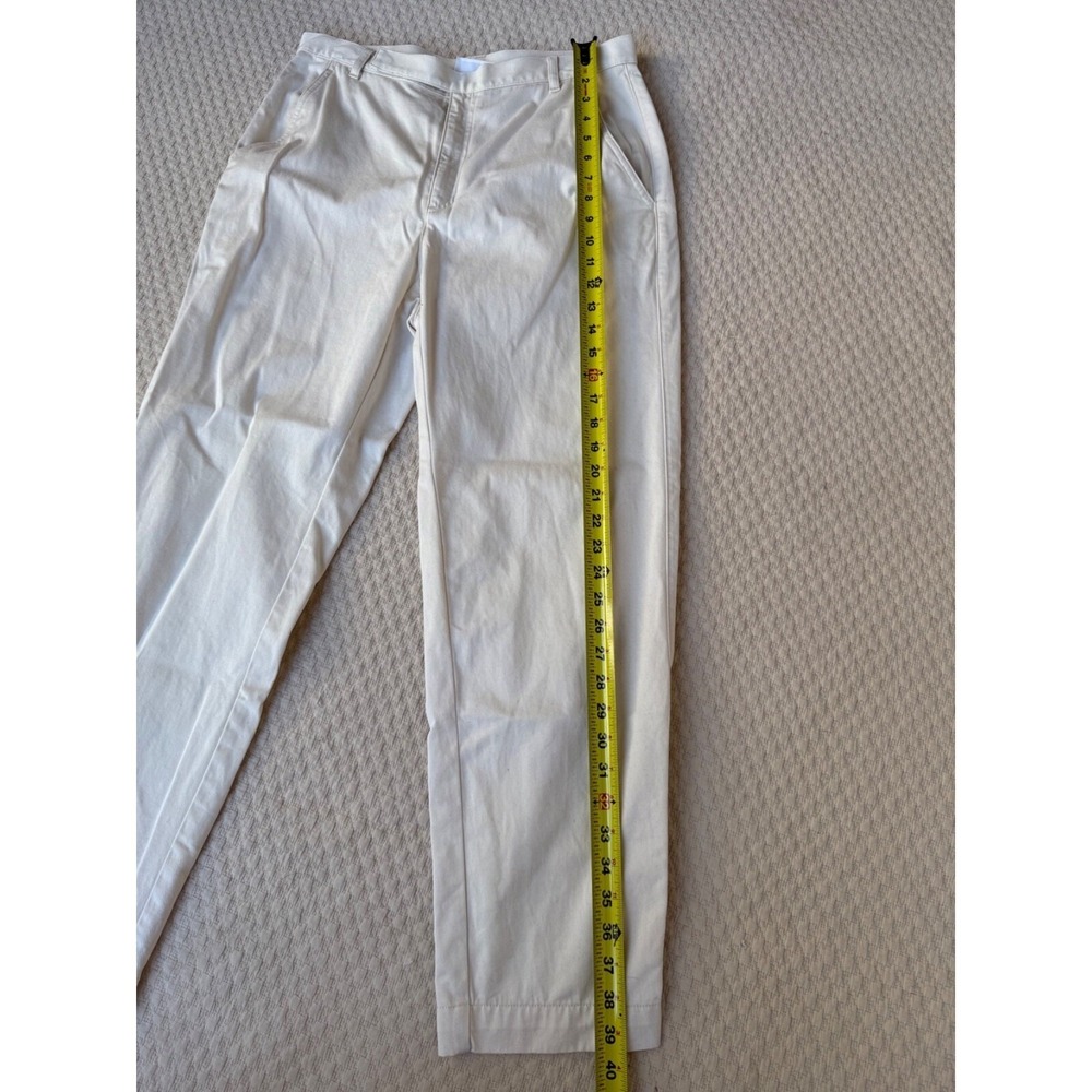 Vintage Liz Claiborne Jean Straight Leg‎ 90s Mom | White Denim | Women's Size 12 - Picture 9 of 10